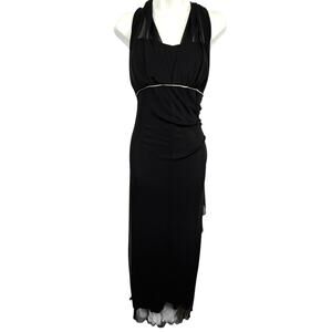 Taboo Womens Y2K Halter Formal Fairy Goth Knit Dress Rhinestones sz 1X